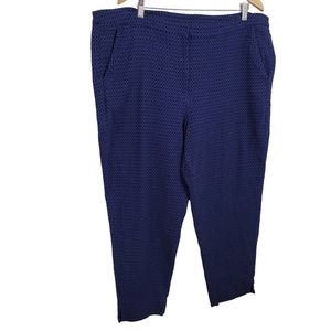 LANE BRYANT | CHINO PANTS GEOMETRIC PRINTED BLUE BLACK CURVY PLUS WOMEN'S 26